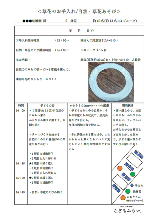 活動進行表サンプル